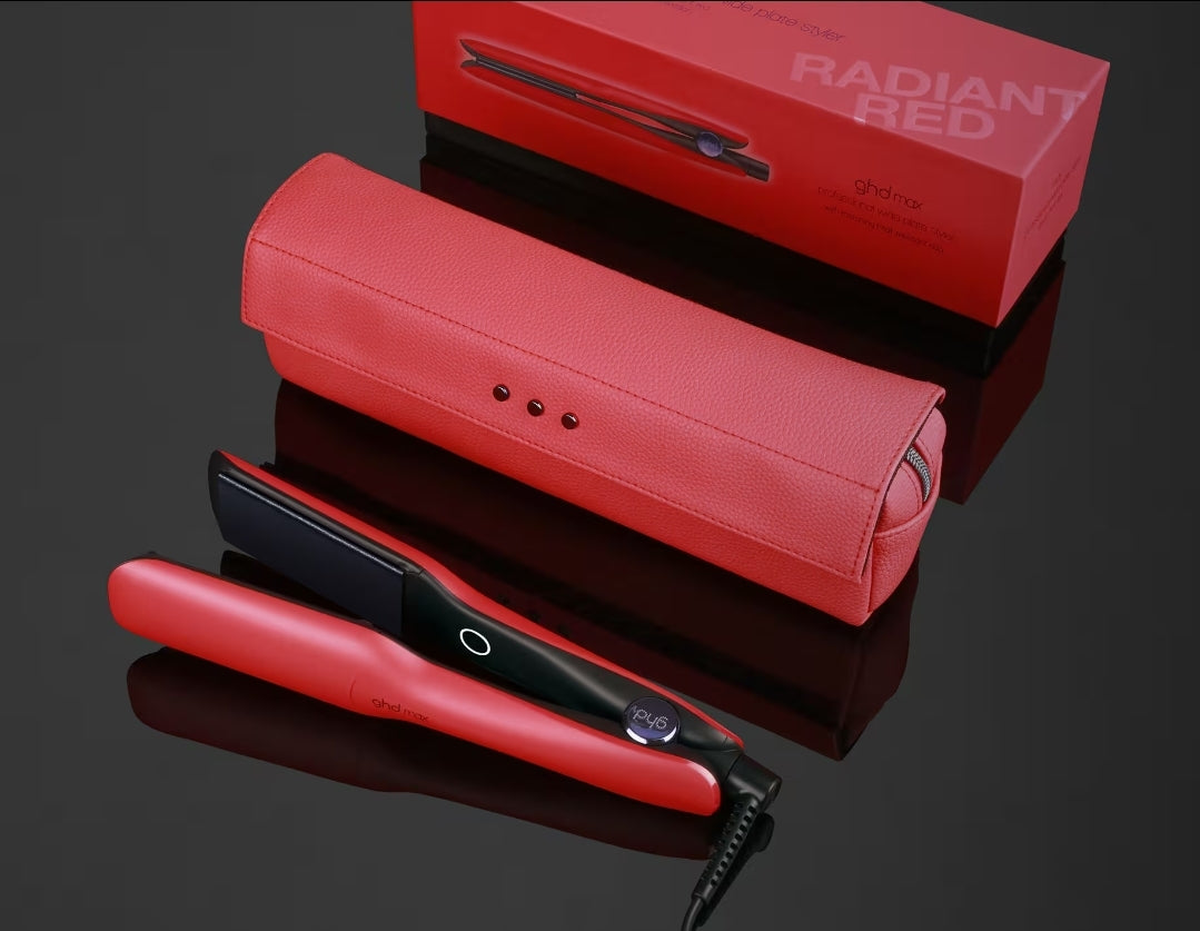 GHD MAX wide Straightener in Radiant RED