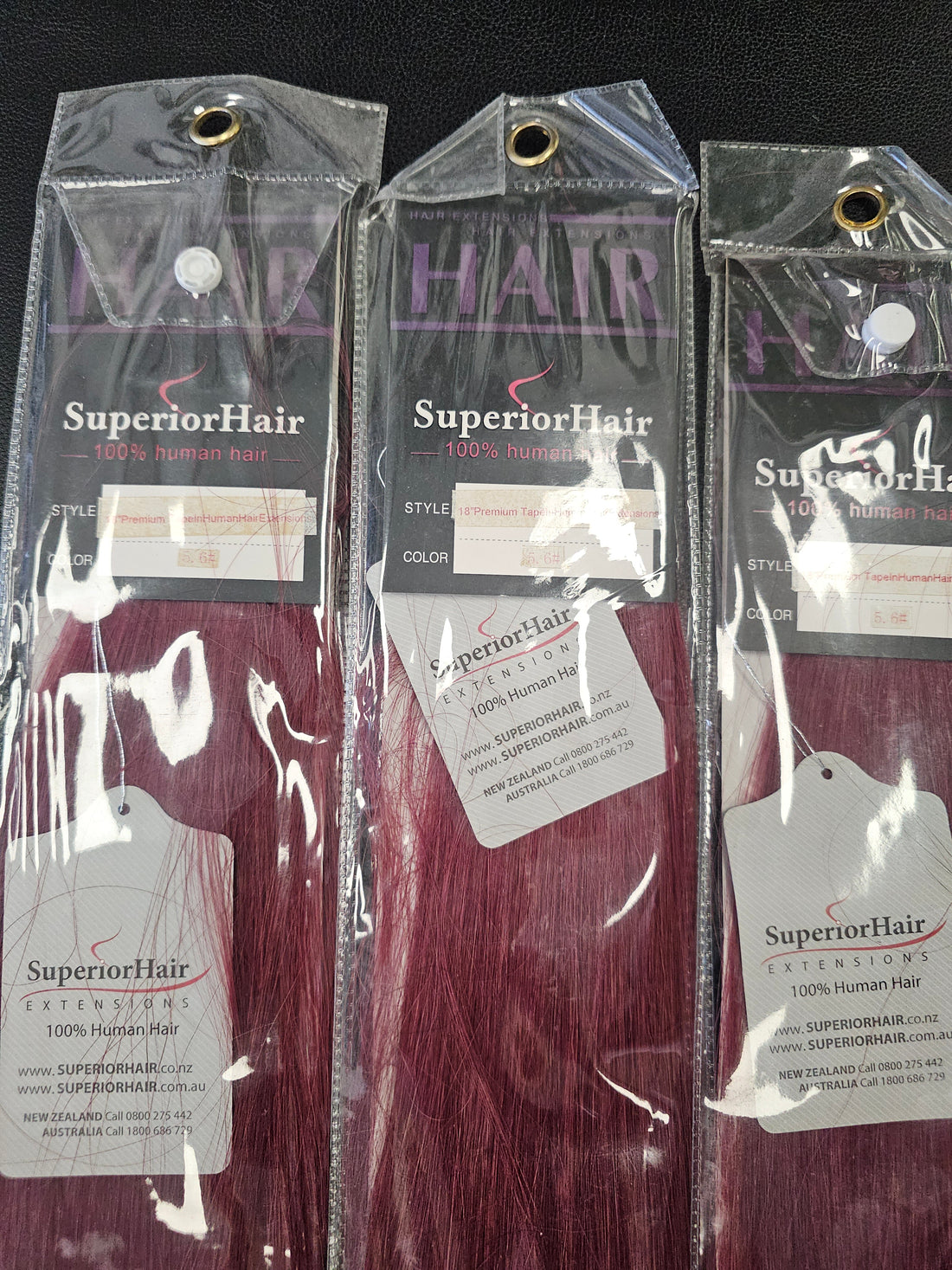 Superior Hair Tape in Extensions CHERRY Red x3 packs
